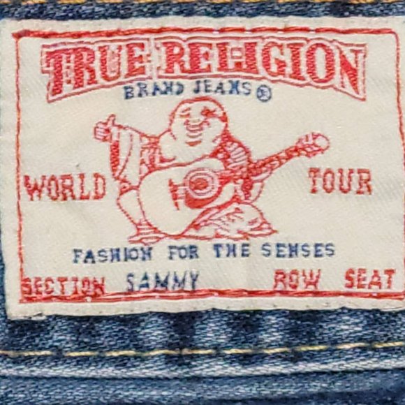 True Religion Horseshoe Pocket Sammy Jeans Size 27 Designer Denim Luxury Denim - Picture 3 of 16